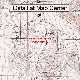 USGS Topographic Quadrangle Map   Sheep Camp Spring, California 