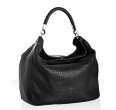 yves saint laurent black pebbled lambskin roady large hobo