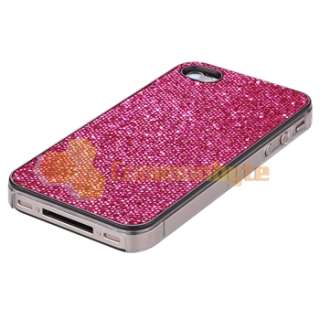 Hot Pink Bling Hard CASE+PRIVACY LCD FILTER+Car Charger for Sprint 