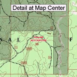  USGS Topographic Quadrangle Map   Snag Hill, California 