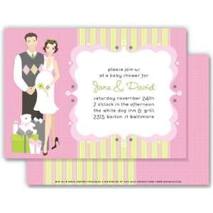 com Girl Baby Shower Invitations   Presenting Pink New Mom & Dad Baby 