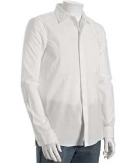 Marc by Marc Jacobs white pintucked cotton tuxedo shirt   up 