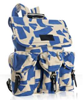 Marc by Marc Jacobs blue printed canvas Brizan backpack   up 