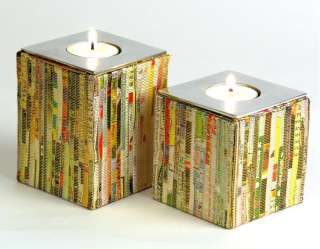 LG Recycled Newspaper Tea Light Candle Holder  