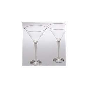  Ring of Crystals Martini Glasses, Optional Engraving 