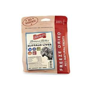  Bravo Bonus Bites ze Dried Buffalo Livers Pet Treats 3 oz 