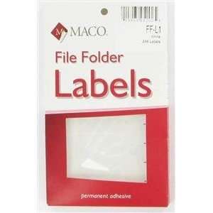  Maco Tag & Label FFL1 File Folder Labels, 1/3 Cut, 9/16x3 