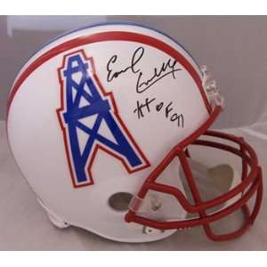  Signed Earl Campbell Helmet   Replica