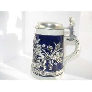  Blue and gray German Antique Beer Stein 