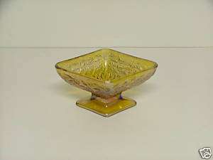 Indiana Glass PINEAPPLE & FLORAL 618 Compote Iridescent  