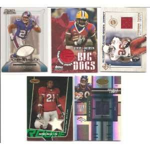 Lot of 5 Game/Event Used NFL Cards . . . Featuring 2005 Bowman Best 