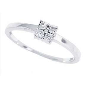   02ctTW Round Cut Engagement,Wedding Promise Ring in 10Kt White Gold 5