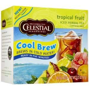  Tropical Fruit Cool Brew Herbal Tea Bags, 40 ct (Quantity 