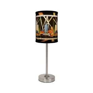  Chicago Worlds Fair Table Lamp With Brushed Nickel Base 