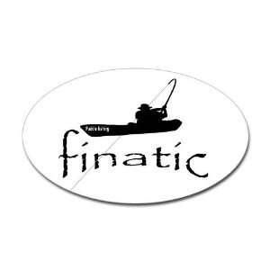  Sticker Oval Kayak fishing Oval Sticker by  Arts 