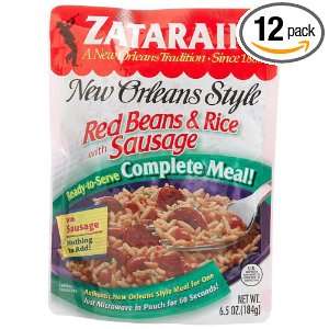 Zatarains Red Beans & Rice with Sausage, Ready To Serve, 6.5 Ounce 