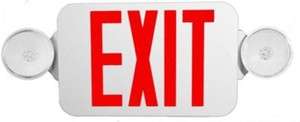 LED Exit Sign & Emergency Light Combination Compat  