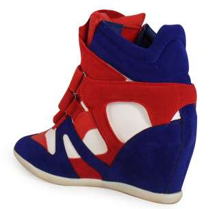 NEW LADIES HI TOP WEDGE TRAINERS SHOES SIZE 3 4 5 6 7 8