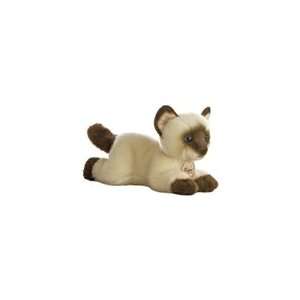   Realistic Stuffed Siamese Cat 8 Inch Plush Cat By Aurora Toys & Games
