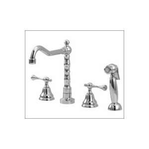 Aqua Brass Texas Spray 11 4 Hole Kitchen Faucet with Swivel Spout and 