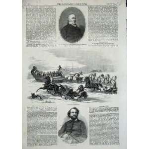   1856 Colonel Colt Sleighing Boston Buchanan President
