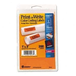   or Write Removable Color Coding Laser Labels AVE05477