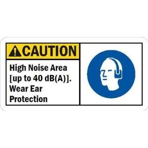  Caution (ANSI)High Noise Area [up to 40 dB(A)]. Wear Ear 