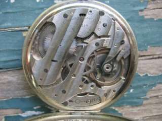 Vintage 1920s pocket watch by E HOWARD Boston USA 17J Keystone case 
