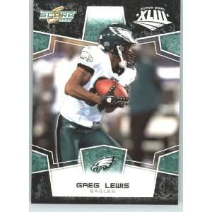   Greg Lewis   Philadelphia Eagles   NFL Trading Card in a Prorective