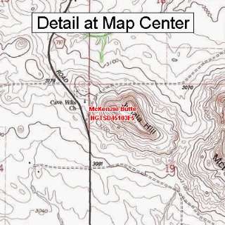 USGS Topographic Quadrangle Map   McKenzie Butte, South Dakota (Folded 