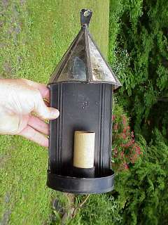 SUPER Vintage Electric Fireplace Sconce TIN, MICA SHADE  