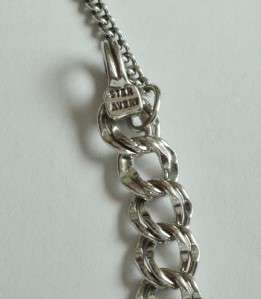 James Avery Sterling Silver Double Curb Charm Bracelet 7 3/4  
