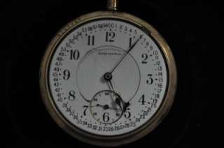   16 SIZE BURLINGTON 21J POCKET WATCH WITH MONTGOMERY DIAL KEEPING TIME