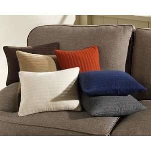   Channel Stitch Cashmere Quilted Pillow, Autumn Glaze