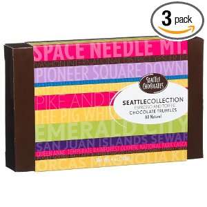 Seattle Chocolates Chocolate Truffles, Assorted, 4 Ounce Gift Boxes 