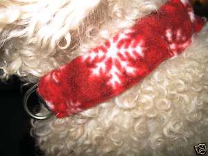 Holiday Winter Themed Dog Fleece Collar Cover  S M L XL  