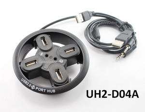 Port In Desk USB 2.0 HUB with Headphone/Speaker & Microphone Audio 