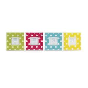   Colorful Polka Dot Picture Frames Set of 4 [Kitchen]