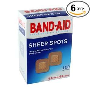  Band Aid Brand Adhesive Bandages, Sheer Spots, 100 Ct 