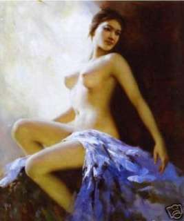 Art portrait oil paintingbeautiful woman 24x36 inch  