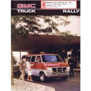  1986 GMC G RALLY VAN Sales Brochure Literature Book 