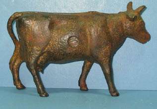 1920 CAST IRON COW TOY BANK BY AC WILLIAMS GUARANTEED OLD & AUTHENTIC 