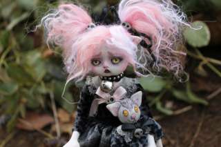 OOAK goth fairy tale monster were cat posable horror A.Gibbons Lil 