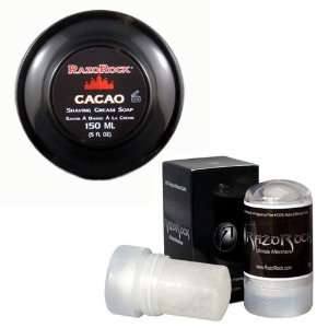  RazoRock Cacao Shave Cream + RazoRock Alum  Value Pack 