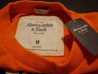   tag authentic abercrombie fitch mens t shirt color orange 100 % genius