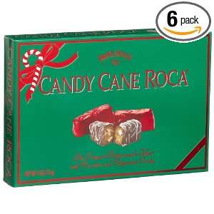 Brown & Haley Candy Cane Roca Buttercrunch, 4 Ounce Boxes (Pack of 6 