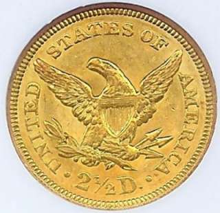 1851 Gold $2.50 Quarter Eagle NGC MS 61  