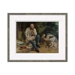 Pierre Joseph Proudhon 180965 And His Children In 1853 1865 Framed 