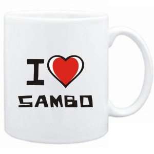 Mug White I love Sambo  Sports 