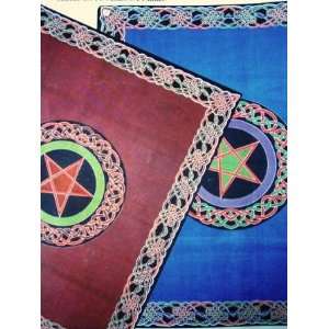 Burgundy Pentagram Celtic Knot Tapestry Single/Twin 